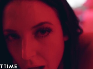 Spunky Gal Angela White Shows Off Her Pussy